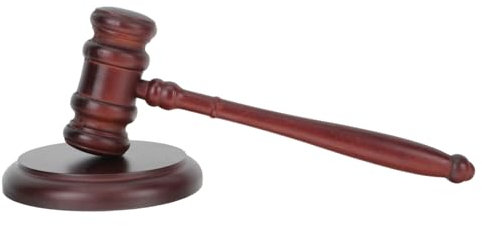 KICHOUSE 1set Wooden Gavel Judge Hammer Tool for Role Play Courtroom Props and Auction Use Hammer for Adults Safe and Easy to Handle