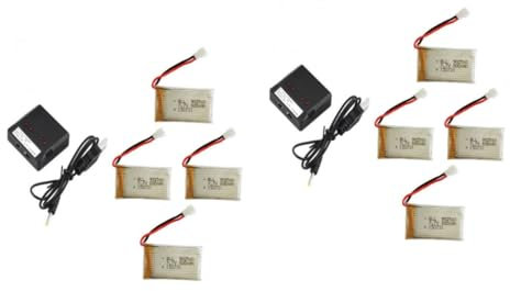 ifundom 8stücke Lipo Batterie Mit Ladegerät Für Xsw Hc Cx Quadrocopter Wiederaufladbare Leichte Und Kompakte Ersatzbatterien Für Längere Flugzeiten