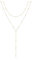 Yuanchu Geschichtet Y Lariat Halskette, Layered Kette für Damen 14k Vergoldet Gold Feine Lange Halsketten Y Form Lasso-Tropfenhalsketten Teardrop Anhänger Mode Schmuck Geschenk für Frauen Mädchen