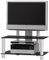 Just-Rack JR 80 Aluminium-Schwarzglas Universalmöbel für Flachbildschirme, TV - und Audio Geräte