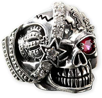 Fly Style Totenkopf Ring - Edelstahl Herren Ring - Skull Totenkopf Piraten Schmuck, Ring Grösse:19.1 mm