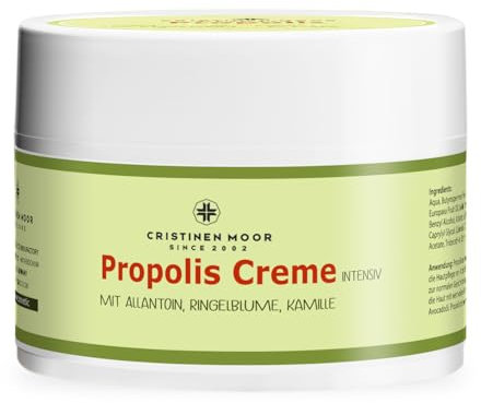 CristinenMoor Propolis Creme hochkonzentriert I 300 ml | intensiver Propolisauszug und hohe Anteile Bio Sheabutter, Bio Hanfsamenöl und Olivenöl | Hautpflege von Kopf bis Fuß