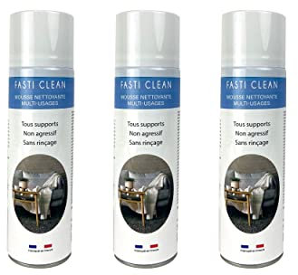 Mousse nettoyante Multi-Usage - Multi-Support : Nettoyant pour inox, jantes, moquette, plastiques d'intérieur de voiture, PVC, tableau blanc. Bombe 500ml