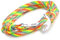 Unendlich U Hope, braccialetto intrecciato in corda di nylon, multistrato, con ciondolo a forma di ancora, confezione da 1 o da 5 e base metal, colore: multicolore, cod. B2352-colour