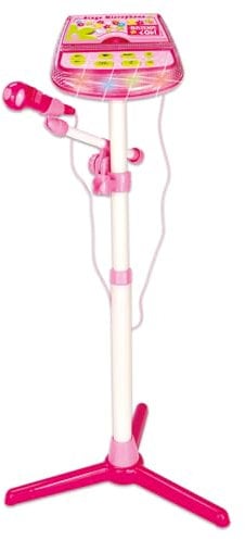 Bontempi- Microfono, Colore Triangolo Rosa, 340x340x800 mm, 40 4071
