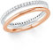 s.Oliver Ring 925 Sterling Silber Damen Ringe, mit Zirkonia synth., Bicolor, Kommt in Schmuck Geschenk Box, 2021016