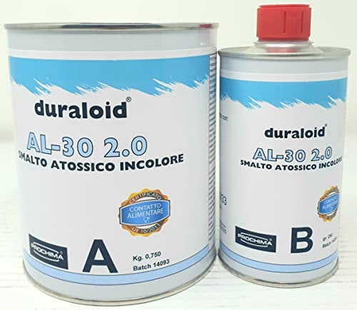 PROCHIMA, Duraloid AL-30 2.0, Smalto Trasparente, Certificato per il Contatto Permanente con Alimenti, 1 Kg