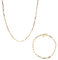 LUUK LIFESTYLE Schmuckset bestehend aus einer Halskette und einem Armband, grobe Gliederkette, Mode für Sie, Geschenkidee für Frauen, Freundinnen, Töchter, Schwestern, Valentinstag, Geburtstag, Gold