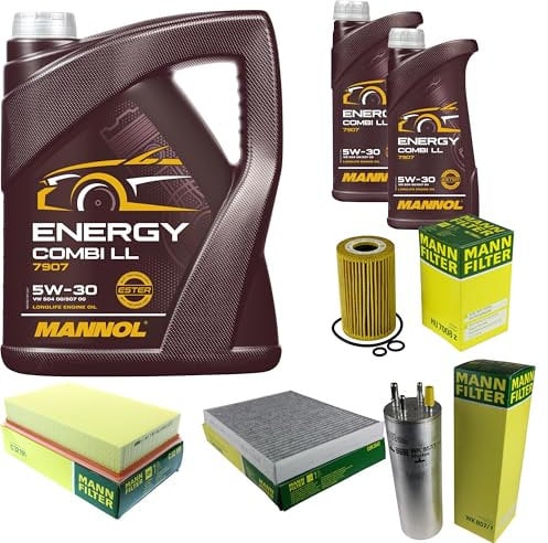 QR-Parts Set 85449942 C 32 191 HU 7008 z MN7907-1 MN7907-5 WK 857/1 CUK 2842 Inspektionspaket 7 L Energy Combi LL 5W-30 + MANN Filterpaket 10930076