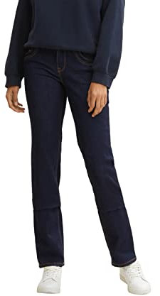 TOM TAILOR Damen 1008146 Alexa Straight Jeans, 10138 - Rinsed Blue Denim, 30W / 34L EU