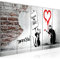 Runa Art Bild Banksy Graffiti Zitat Ratten Wandbilder auf Vlies Leinwand 5 Teilig Wanddekoration Loft Wohnzimmer 040456a