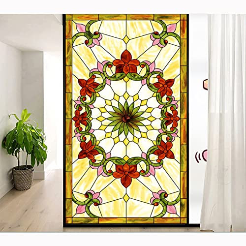 Siunwdiy Películas para vidrieras, Calcomanía para Ventanas, Película de Vinilo para vidrieras, Película para vidrieras para baño, Puerta de Ducha, Control de Calor, Anti UV,Translucent d,100x200cm
