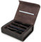 Contacts Brillenbox aus Leder für Herren/Damen, 2/3/4/6/8 Sonnenbrillenhalter, Reiseetui, Brillen-Organizer mit Mikrofaser-Futter und Reinigungstuchschlitz, Kaffee-4, Einheitsgröße