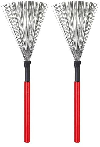 2Pcs Drum Brushes Snare Brush Jazzes Drum Brushes High Carbon Steel Wire Brush Wire Drum Stick Brush Percussion Brushes Drum Brushes Drum Stick Brush Set Drum Wire Stick Brush Drum Wire Brush