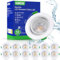 HOMEOW 12x Faretti LED da Incasso per Cartongesso Orientabili, 5W 220V 450LM 2700K Luce Calda Faretti LED Soffitto Slim 21mm, foro 70mm-80mm, IP44 Faretti da Incasso per Bagno, Rotondi