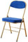 Luxuriöser Tragbarer Klappstuhl, Klappbarer Esszimmerstuhl Aus Cordstoff, Bequemer Empfangsstuhl Für Das Wohnzimmer, Indoor-Rückenstuhl Mit Kissen, Tragfähigkeit 130 Kg(Color:Blue*2)