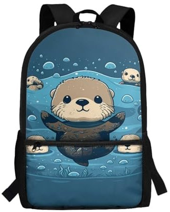 Howilath 43,2 cm Rucksack für Schule, Kinder, Schultasche für Mädchen, Otter Blue