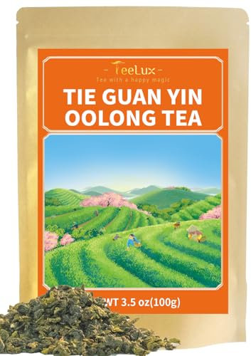 TeeLux Ti Kuan Yin Oolong Tee 100g, Vegan, Hochwertiger Oolong Tee aus Fujian, China