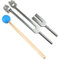 rieder Chakra-Stimmgabel Om136,1 Hz & 4096C-Set, Klangheilungs-Percussion-Musikinstrument mit Schlägel und Tasche, Silber, 1 Set