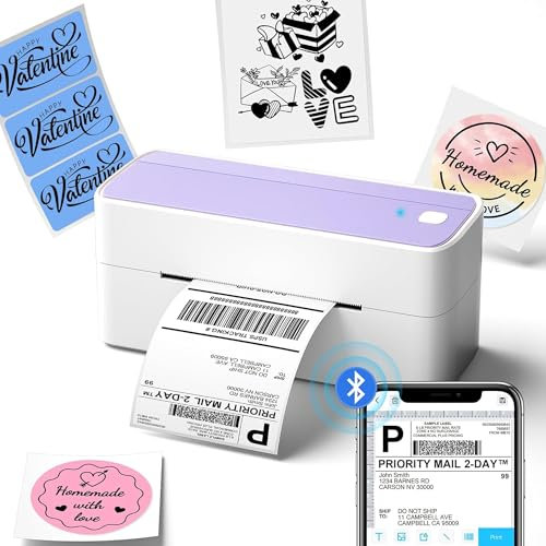 Phomemo 241BT Etikettendrucker - Bluetooth DHL Etikettendrucker für Versandpakete Etiketten 4X6 Thermodrucker für Barcode Versandetiketten Kompatibel mit Ebay,Amazon,Etsy,Shopify, PL
