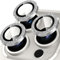 Oelrstfe Pellicola Fotocamera per iPhone 14 Pro/14 Pro Max,Posteriore Obiettivo Protezione Vetro Temperato,HD Trasparente Lente Schermo,Durezza 9H Anti-graffio Ultra Resistente Glitter Camera,Argento