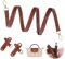 Schultergurt für Longchamp Mini Tasche Damen,Doppelseitiges Leder Cognac Schulterriemen,Einstellbarer No-Punch Taschengurt für Long Champ Henkel,Strap (Breite des Schultergurtes 1,4cm)