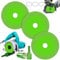 Coicok 3 Pièces Disque Coupe Verre, Disque Diamant 125 Carrelage, Ø 22,23 mm Coupe Verre Diamant, Coupe Bouteille en Verre, Coupe Verre Professionnel pour Bouteilles, Porcelaine ou Jade(Vert)
