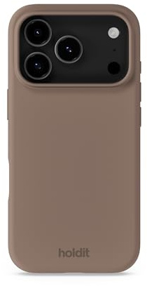 holdit Silikonhülle iPhone 17 Pro - 0,8mm Ultra dünn Handyhülle Silikon - Trendy Slim Silicone case mit Voller Schutz (erhöhte Kante für Kameraschutz) - Mocha Brown