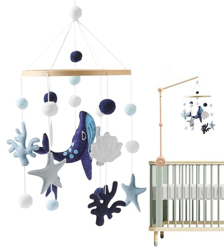 Duvcoywae Babybett Mobile | Meeresthema-Babymobile - Entwicklungsspielzeug Für Kinderkrippe Kinderzimmer Zuhause Vorschule