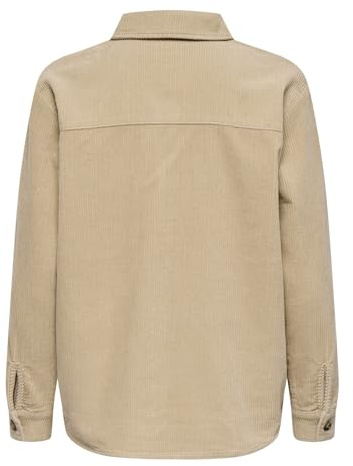 ONLY Damen Hemdjacke Beige xx_l | Langarm, Casual, Bei max. 30 grad waschen
