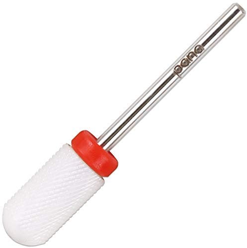 Pana Professional USA Ceramic White Round Top Large Barrel Bit Nail Drill (Grit: Fine) 3/32 Shank Size