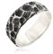 Sovats Herren Antiquität-Ring Gehämmerter 925 Sterlingsilber, Größe 62