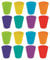Invero 18 Pack of Children’s Kids Durable Plastic Drinking Cups Tumblers 250ml - Bright Multi Coloured Ideal for Kitchen, Outdoor Parties, Picnics, BBQ’s, Travels and more
