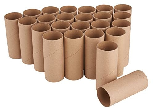 VBS Papprollen, 24 Stück, 10 cm x 4 cm, kleine Transportrollen zum Basteln für Adventskalender Papphülsen Basic-Artikel