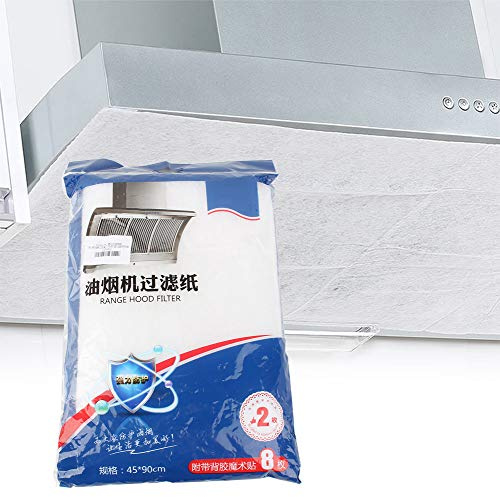 Qcwwy 2 Pz/Pacco Cappa Filtro Grasso Carta, Cappa da Carta da Filtro Ventilatore da Cappa Filtro Carta di Ricambio Anti Olio Filtro Carta Cappa Filtri Fogli