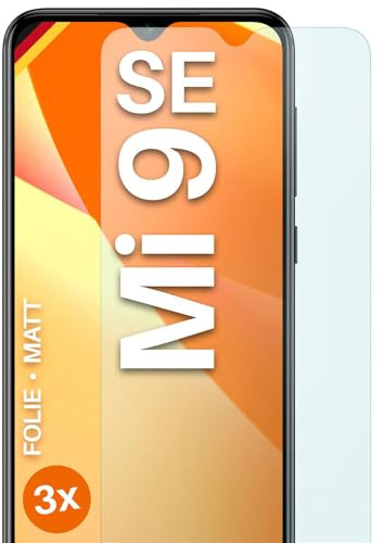 moex FlexProtect matte Schutzfolie für Xiaomi Mi 9 SE Displayschutz Folie matt gegen Reflexionen, Anti Reflex Handyfolie mit Sonnenschutz, Kompatibel mit jeder Handyhülle, 3 Stück