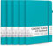 Feela Lot de 5 Carnet de Notes A5 avec 5 Stylos Noirs, Carnet A5 Ligné Classique à Couverture Rigide, Carnet de Notes Cuir avec Porte-Stylo pour Travail et Prise de Notes, 128 Pages, 120 gsm, Émeraude