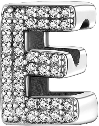 MULA Charms Anhänger Silber 925 für Armbänder, Buchstabe Charms A-Z Alphabet Kompatibel mit Europäischen Armbändern und Halskette für Frauen
