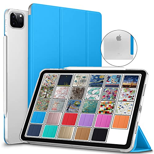 DuraSafe Cases für iPad PRO 11 2 Gen 2020 [ PRO 11 Zoll 2. ] Slim Lightweight Protective Frosted PC Dual Angle Stand Front & Back Cover - Sky