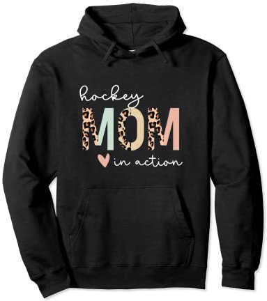 Hockey Mom Leopard Pullover Hoodie