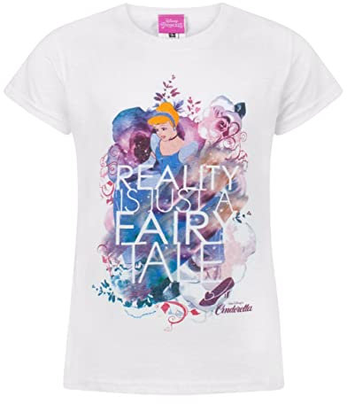 Disney Cinderella T-Shirt Girls Kids Kinder Märchen Prinzessin Kurzarm Top 9-11 Jahre