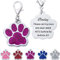 ArtInst Hundemarke mit gravur personalisiert Adressanhänger hund pfotenform 29mm Hundeanhänger viele farben für kleine und mittlere haustiere(Rosa)