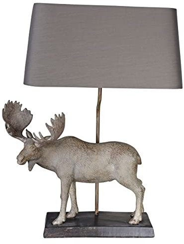 Tischlampe Alpenstil Elch Figur Tischleuchte (ohne Leuchtmittel) Landhaus cw609 Palazzo Exklusiv