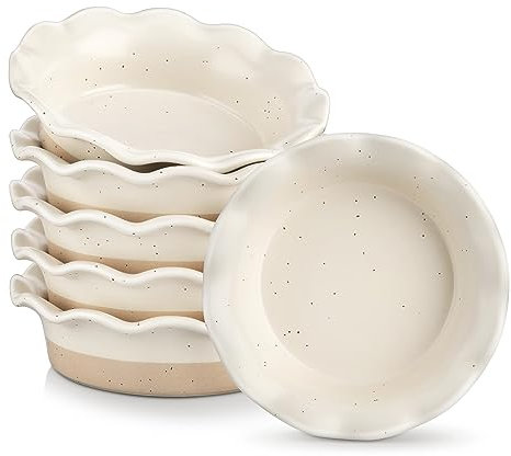 vancasso SABINE Moldes para Soufflé, 6 Ramequines de Cerámica, 255ml Ramekins Para Hornear, Apto para Lavavajillas, Microondas y Horno