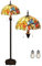 Tiffany Style 16 Zoll Stehlampe Buntglas Lampenschirm Steh Leselampen Vintage Boho Art Deko Schlafzimmer Wohnzimmer Arbeitszimmer Esszimmer Geschenk - Pedal Switch (N-2)