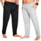 CityComfort Pantaloni Pigiama Uomo, Pantaloni Pigiami con Tasche - Pacco da 2 (3XL, Grigio/Nero, Coulisse in Vita)