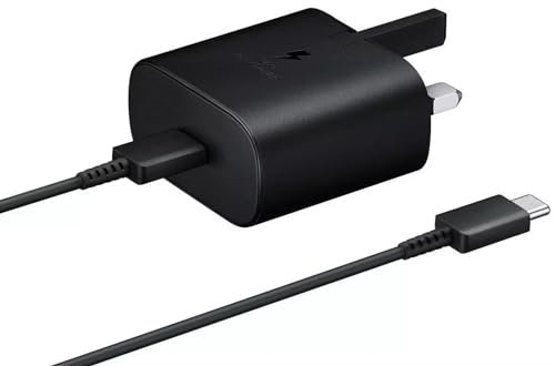 25w Replacement for Samsung Charger - Supplied with UK Plug and 1m USB C Cable - Super Fast Travel Charger - for Samsung Galaxy S23 Ultra S22 S21 S20 A33 A53 A52 A54 A14 A13 Z Flip/Fold 4 (25W)