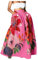 RuiGuio Maxirock Damen Blumen High Waist Party Lang Rock mit Tasche Blumenmuster Swing Strandrock Festlich Rock Hochzeit Cocktail Langrock (A-Pink, XL)