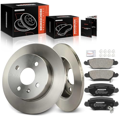 Frankberg 2x Bremsscheiben + 4x Bremsbeläge Hinten Kompatibel mit Astra G Cabriolet F67 1.6L 1.8L 2001-2004 Astra MK IV (G) Cabriolet G 1.6L 1.8L 2001-2004 Replace# 569108