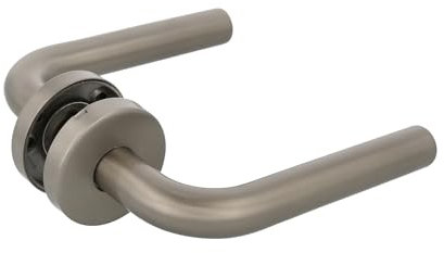 Amig - Juego de Manillas con Roseta - Con tratamiento Antibacteriano - Ø52 mm - Diseño Elegante y Sencillo - Ideal para tu hogar u oficina - Acero Inoxidable 18/8 - Cuadradillo de 8 mm - Mate